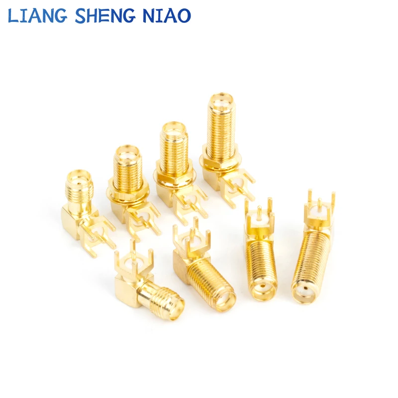 5PCS/1PC SMA female Thru Hole plug Right Angle 90 DEGREE ( SMA-KWE ) PCB Mount connector RF adapter best quality.