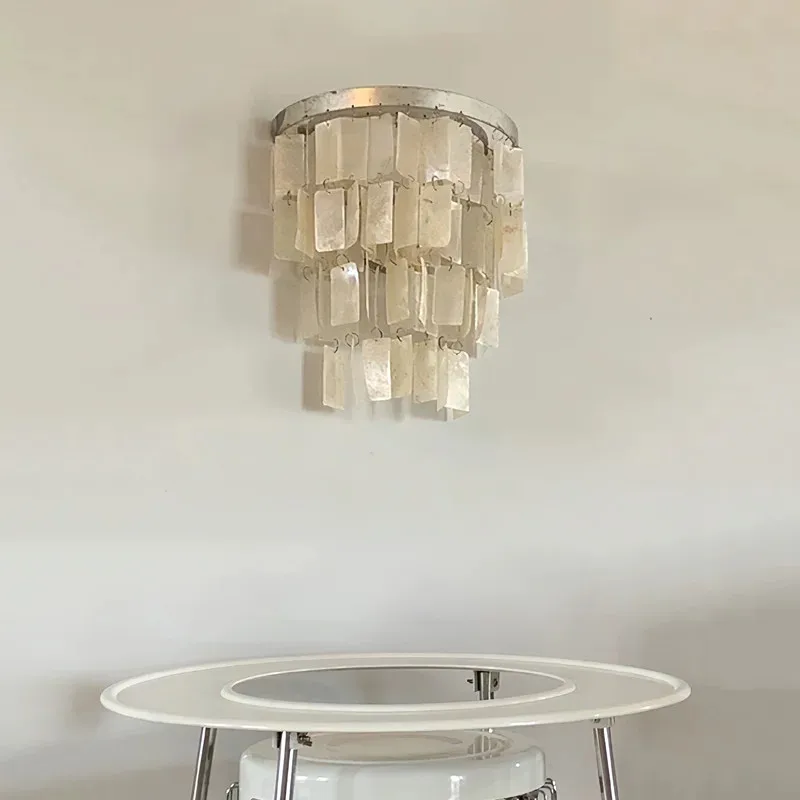2026 New Shell Wall Lamp Silver Iron Electroplating Process