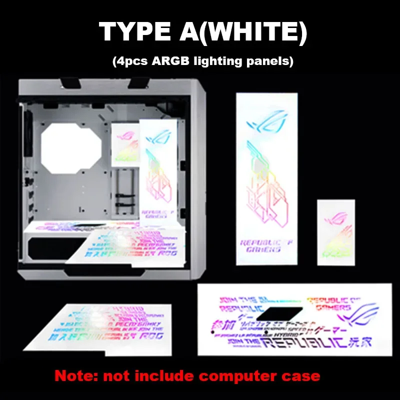 

MOD RGB Lighting Panel for Asus Helios GX601 Case,5V AURA SYNC ROG Strix Gamer Cabinet Decorative Lightboard DIY Refit Plate