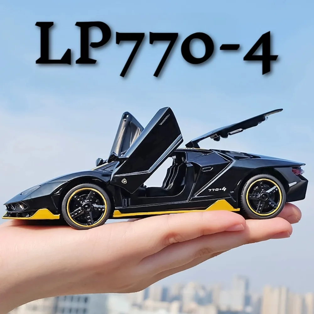 1:32 LP770-4 LP740 Auto Model Speelgoed Metalen Diecast Deuren Geopend Geluid Licht Trek Racing Voertuig Modellen Speelgoed Collectie Geschenken