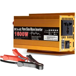 Hot Sell Inverter 12v 220v Pure Sine Wave 1600W-3000W Transformer Convert Multi-function Socket Converter Car Inverter