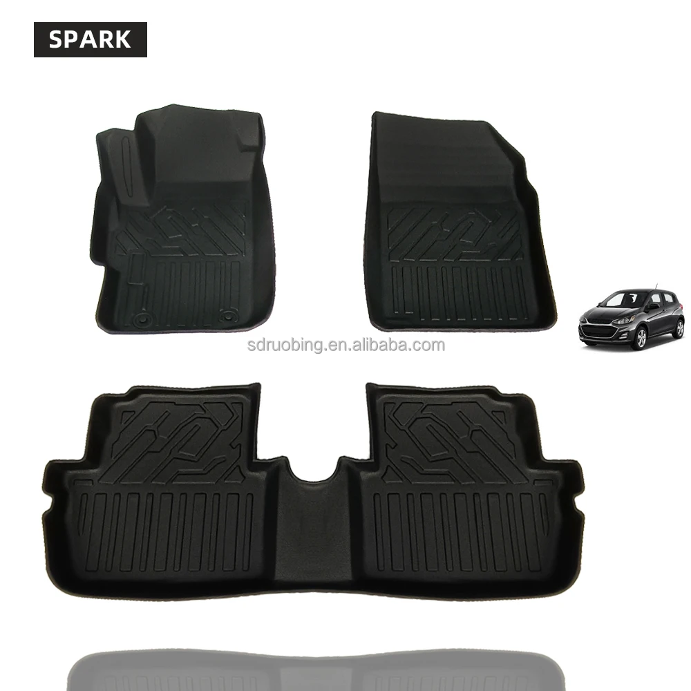 

Hot Selling Customized All-Weather 3d TPE Car Mats for SPARK Floor Mats