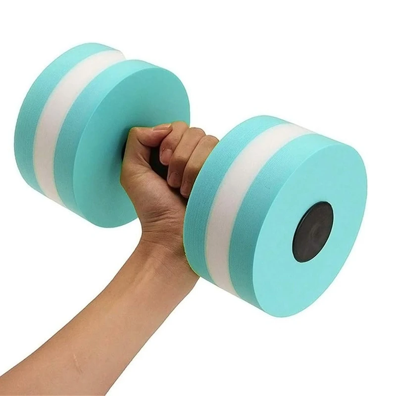 2 Pack Aerobics Foam Dumbbells Swimming Resistance Water Barbell Swimming Exercise Barbell