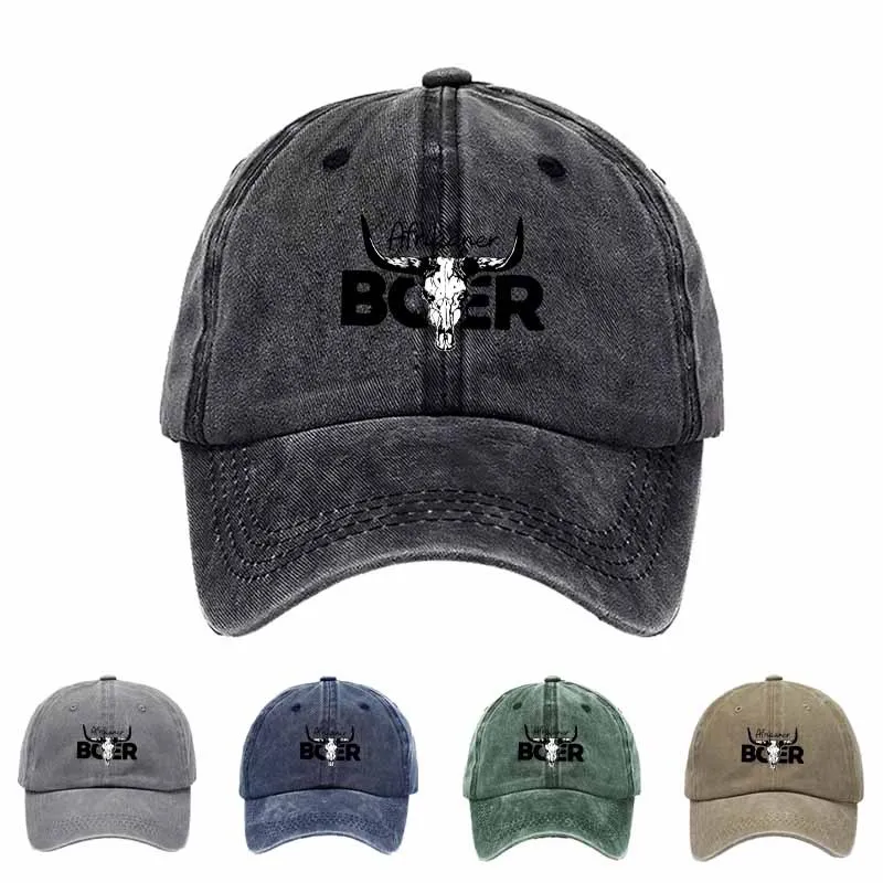 

for denим Baseball Cap with Cow Print - Minimalist Deni Texture Textile Hat Suitable for Everyday Casual, Outdoor Activities & f