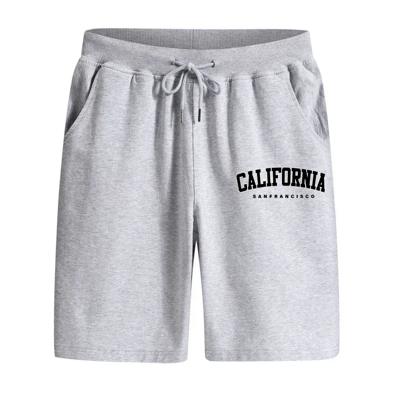 2025 Summer New Arrival Men's Walking Shorts California Printed Knee Length Pants High Quality Home Outdoor Casual Sports Shorts