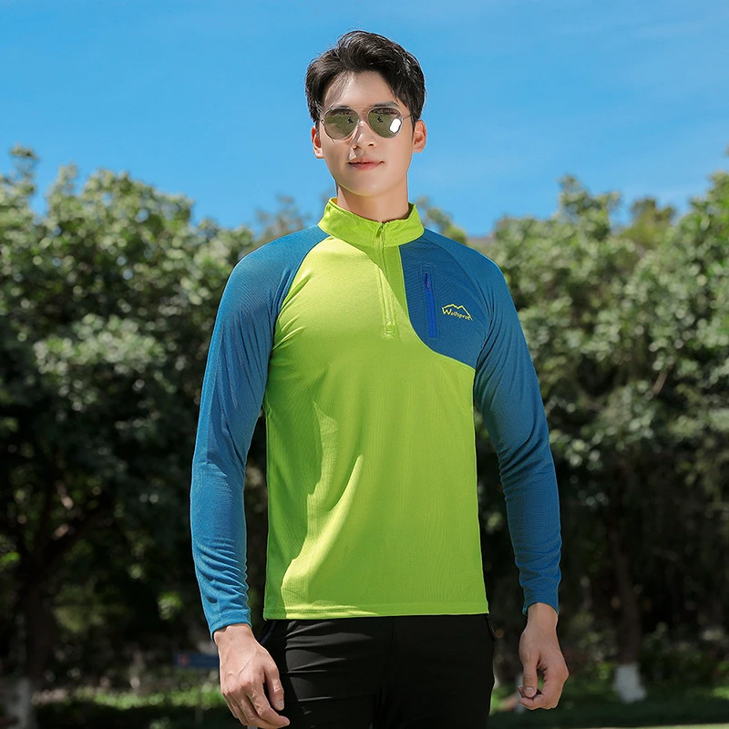 Summer Men's Quick-Dry T shirts Casual Outdoor Male Long Sleeve Breathable t shirt Man Sportwear Hiking Tops Tee Clothing 5XL