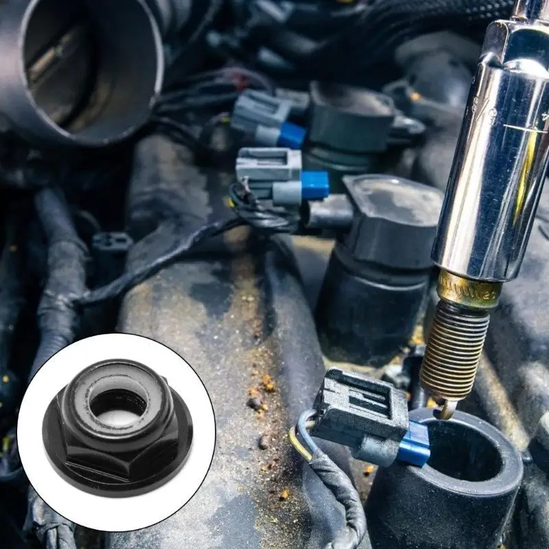 193A 10Pcs Flange Nut Hexagonal Locking Aluminum Nylon Lock Nut For Remote