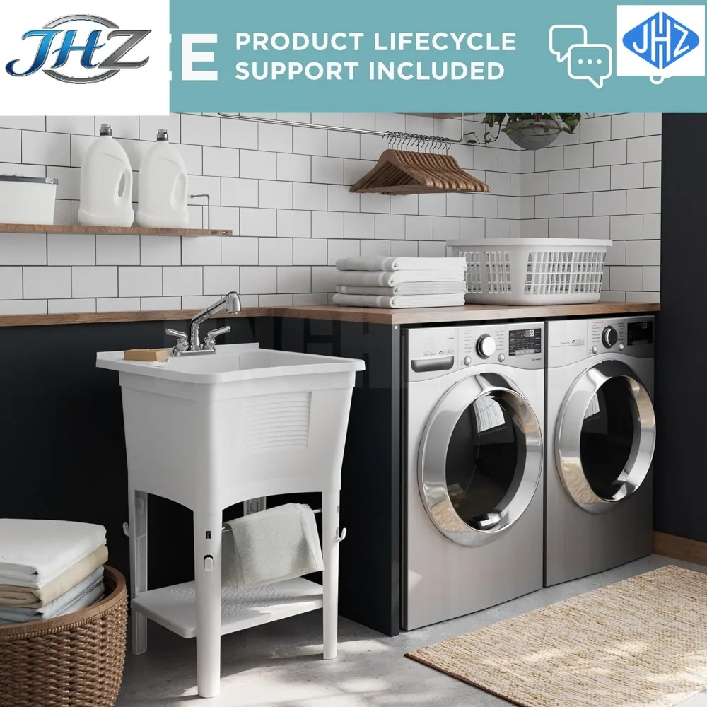 JHZ for NEW White,Sink with Faucet,24