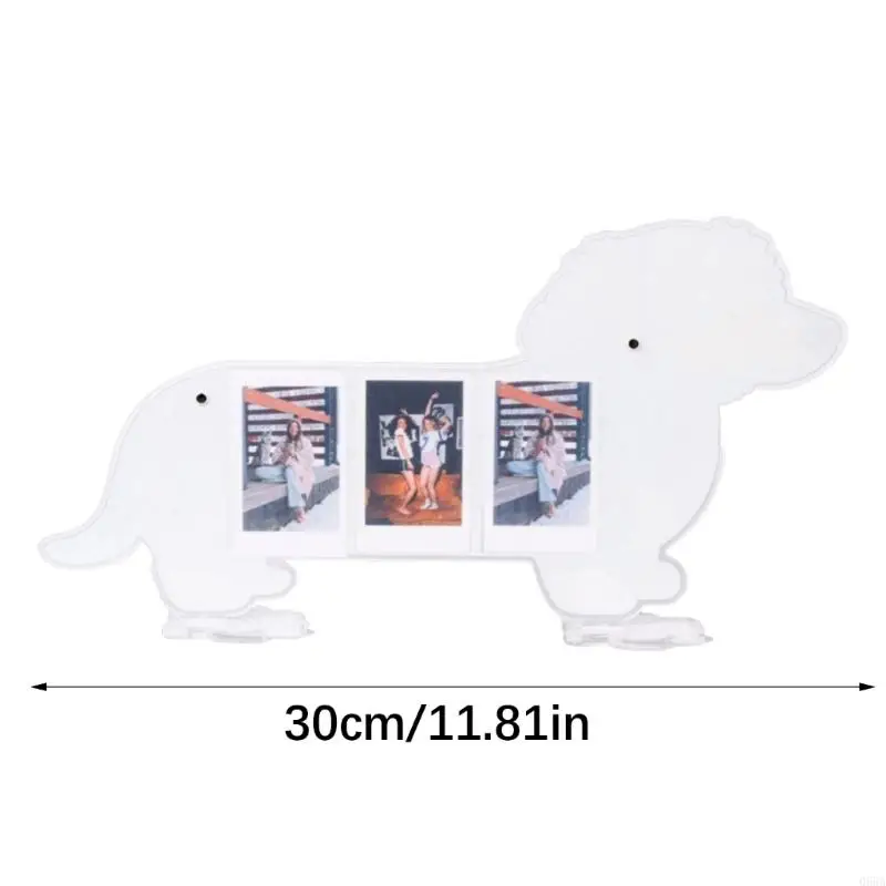 رائعتين الكرتون الكلب إطار صورة أكريليك عرض ثلاثة 3 بوصة على الفور صور حامل الثلاثي تخطيط ديكور المنزل هدية العنصر #5