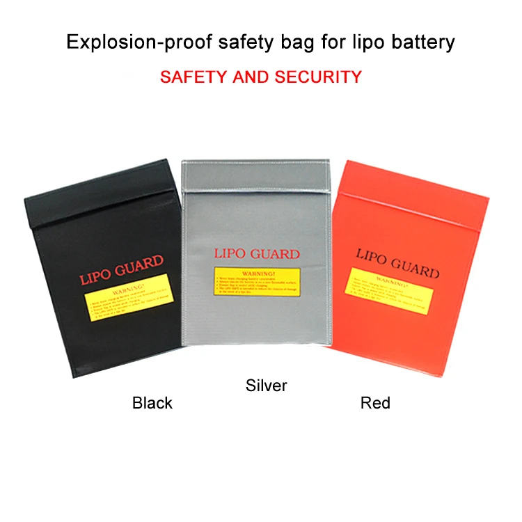 10PCS Waterproof Fireproof Battery Safety Bag Explosion-proof Lipo Guard 18x23cm 23x30cm For RC Lipo Battery