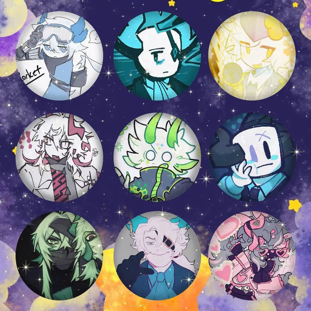 A-P-Phighting Anime Round Badges, Brooches, Clothing Accessories, Birthday Gifts, Anime Conventions