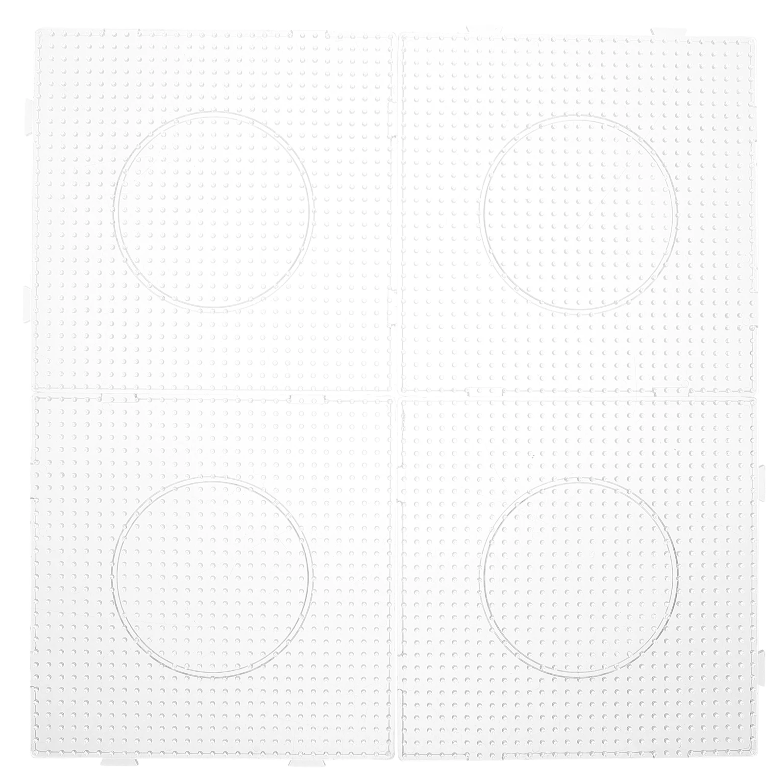

4 Pcs Acrylic Beading Template Pegboards Clear DIY Craft Fuse Beads Plates Large Square Pegboard Children Toy Creative Play