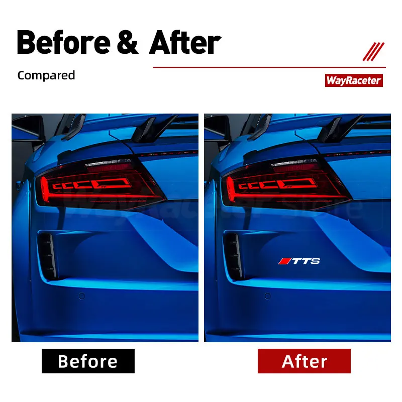 4 Pcs Reflective Vinyl Side Fender Window Sticker Trunk Bumper Body Creative Decal For Audi TT TTS MK1 MK2 MK3 8N 8J 8S Coupe