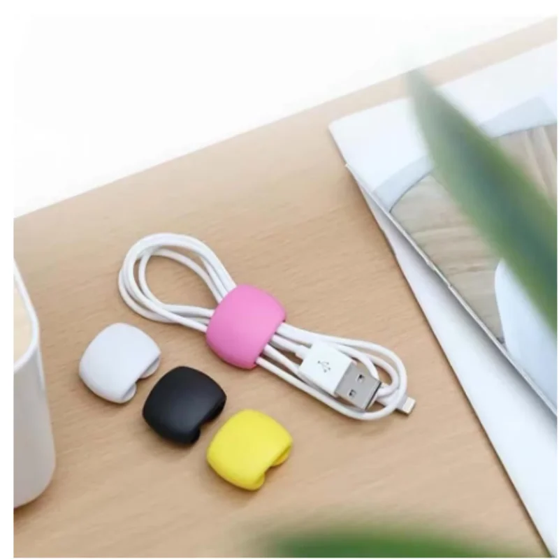 20PCS Reusable Silicone Cord Organizer, Travel Data Cord Clip Decoration Earphone Charging Cables Storage Buckle Cable Organizer