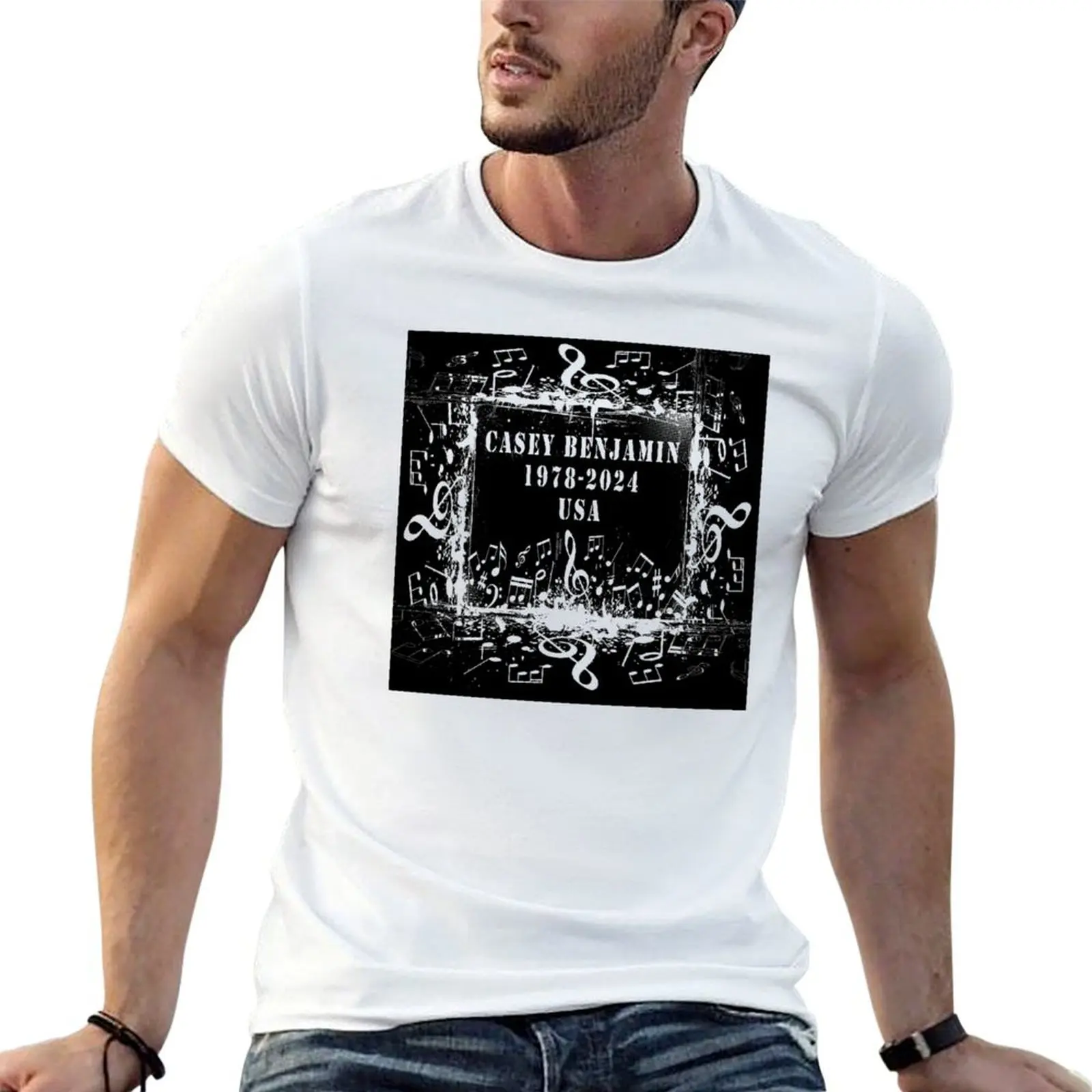 Casey Benjamin USA 1978 2024 Music D41 T-Shirt summer shirt croswit shirt man Men's t shirts