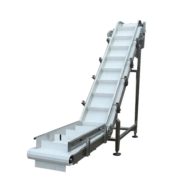 

Mini Tilted Stainless Steel Belt Conveyor For Small Conveying Line Plastic Material Food & Beverage & Manufacturing Industries