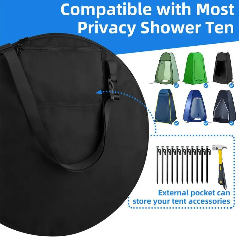 shower tent storage bag Privacy Changing Room carrier Camping Private Toilet Bathroom Organizer with Adjustable Shoulder Strap