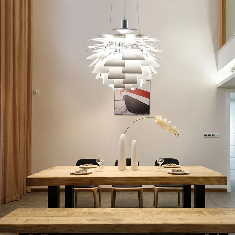 Design Creative Modern Chiba Aluminum Alloy Chandelier Living Room Home Decor Light Luxury Art Pinecone Pendant Lights LED