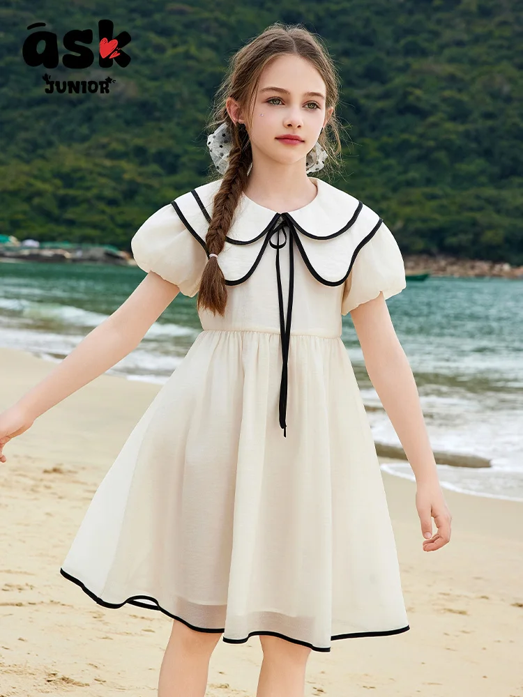 فستان بتصميم رفيع على طراز الشاطئ لقضاء العطلات الصيفية للفتيات من توين #3