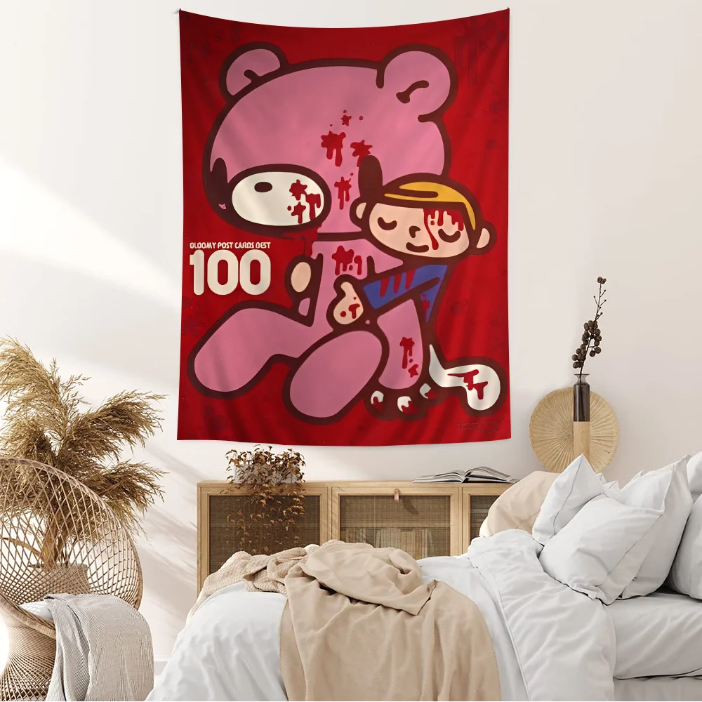 G-gloomy B-Bear DIY Wall Tapestry Art Science Fiction Room Home Decor Wall Art Decor