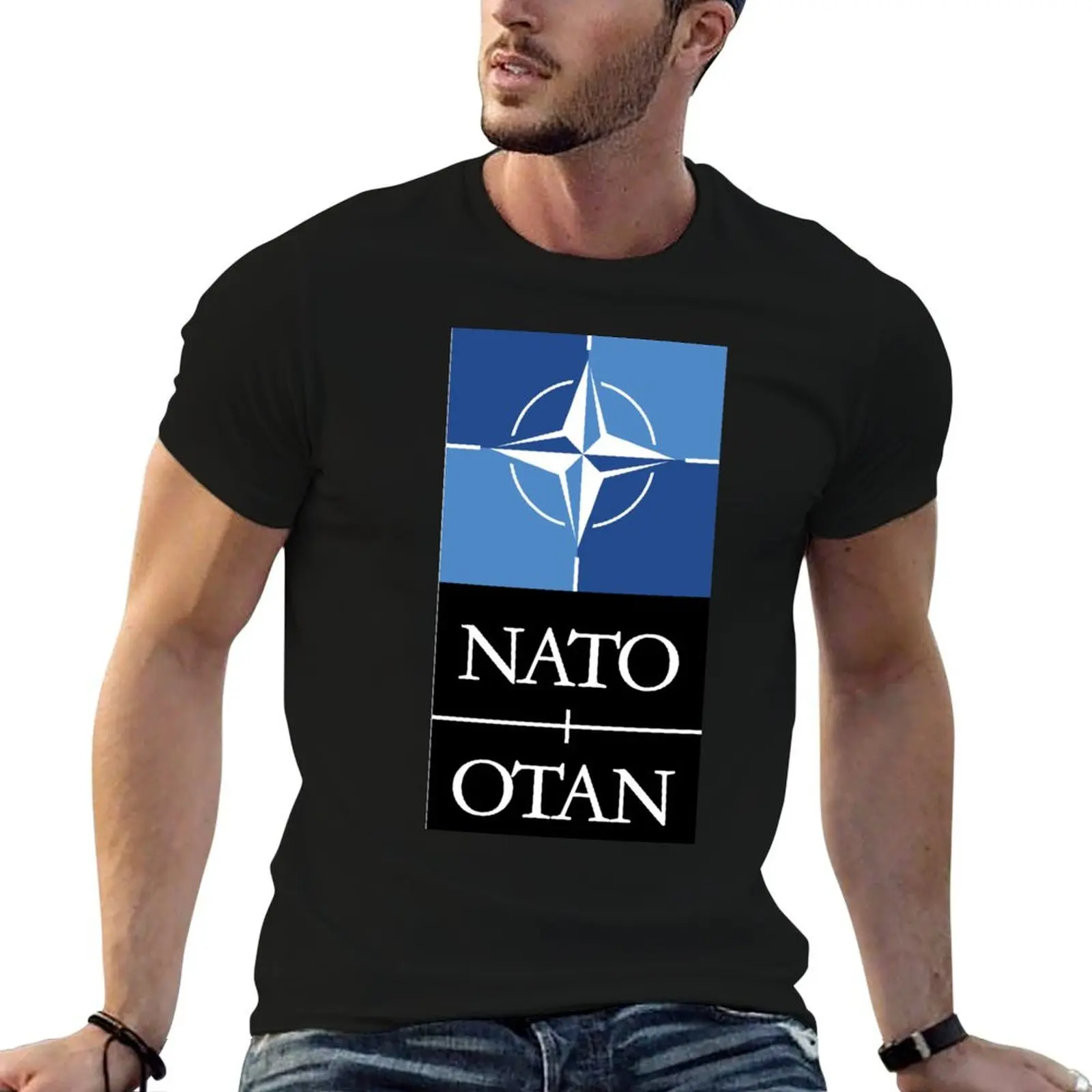 

Nato Otan Military Defense Alliance Europe USA T-Shirt man t shirts cotton t shirt man casual T-Shirt