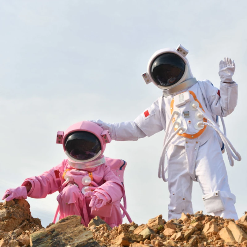 Novos trajes cosplay espaço terno dos desenhos animados mascote traje astronauta desempenho roupas adereços crianças inflável astronauta roupas