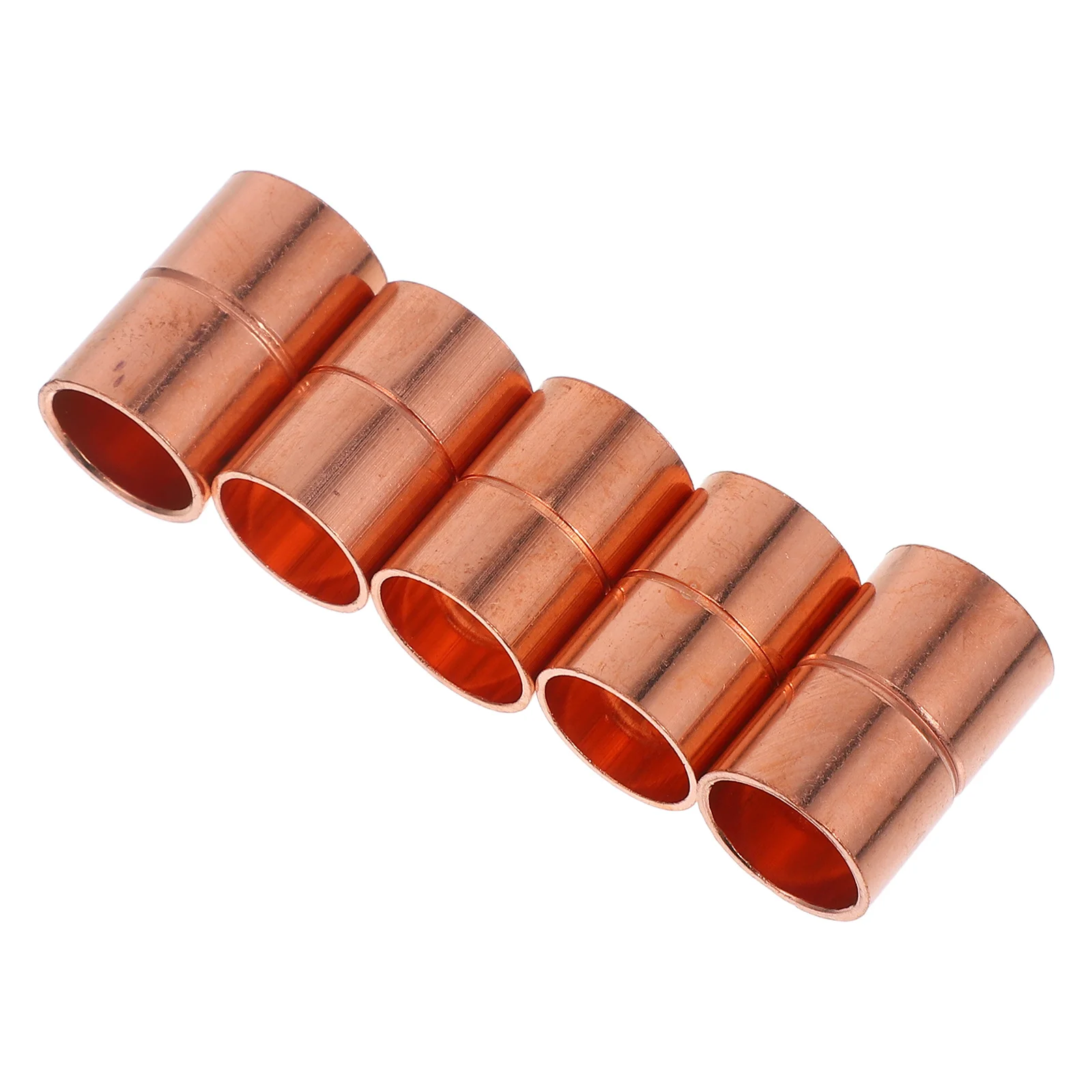 

5pcs Straight Copper Coupling Fittings Hvac Copper Pipes Durable Corrosion Resistant Reliable Connection For Air Conditioning