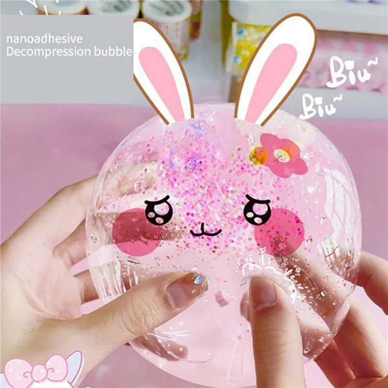 A19q-animal de estimação nano cola amassar música soprando bolha conjunto completo de nano fita dupla face pasta soprando bolha descompressão
