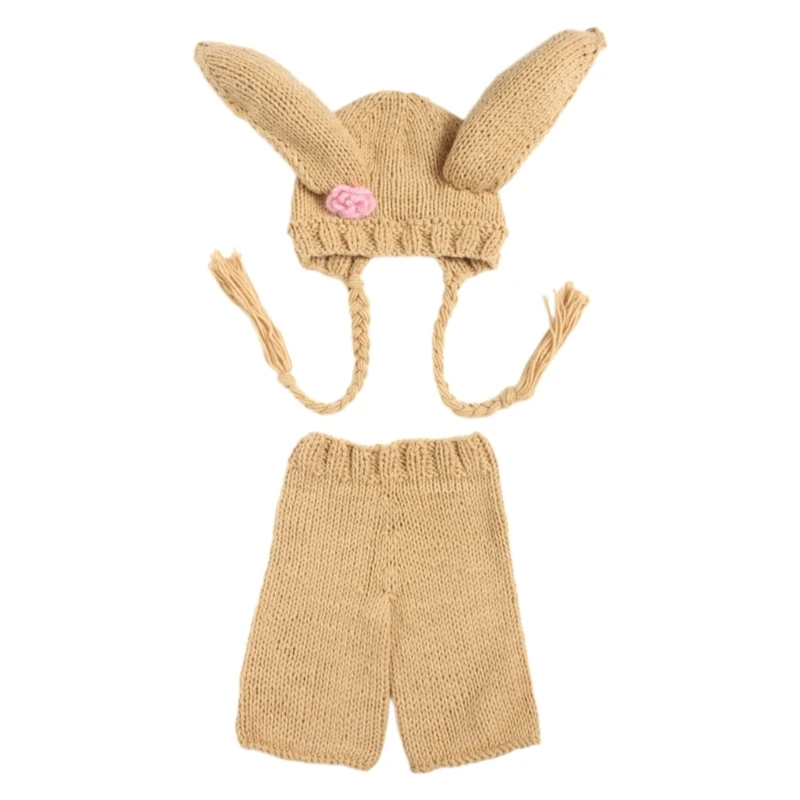 

Lovely Baby Animal Themed Cosplay Set Including Hat and Matching Short Pants Comfortable Photo Props for 0-12 Months