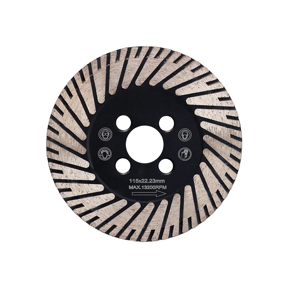 1pc 4inch 115mm Turbo continuous rim Diamond granding disc and cutting blade  cutting for brick granite and stone