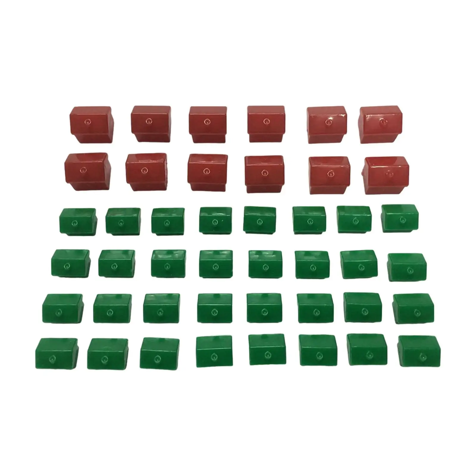 Hotel Game, Replacement Pieces 12 Red Houses and 32 Green Houses, , Accessories