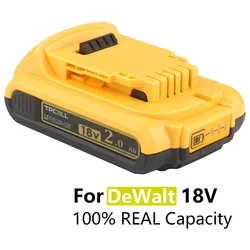 TPCELL dla DeWalt DCB200 2.0Ah/2.5Ah wymienna bateria kompatybilna z Dewalt 18V/20V DCB203 DCB205 bateria narzędziowa