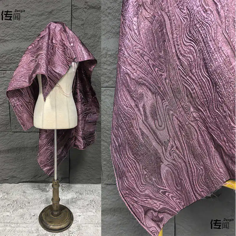 

Рельефная блестящая жаккардовая ткань для торжественного платья Hanfu Cheongsam, модная дизайнерская одежда, шитье своими руками на метр, ткань