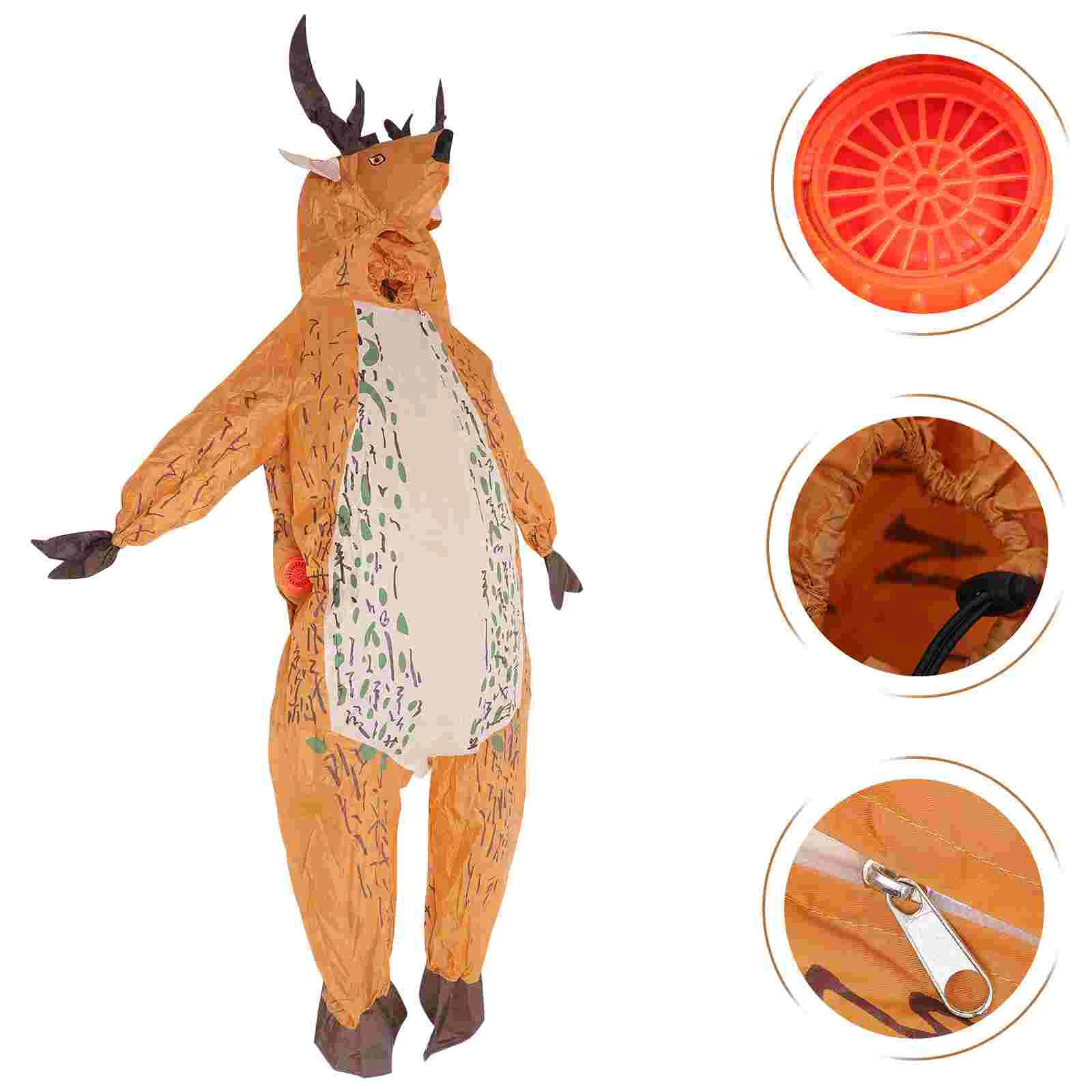 Elk Inflatable Suit Carnival Jumpsuit Deer Clothes Halloween Costumes Cosplay 190t Polyester Performance