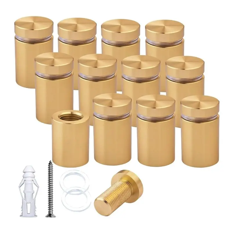 DTA4-12Pcs Of Bracket Screws,Wall Sign Mounting Hardware, Advertising Glass Bracket Nails,For Hanging Acrylic Photo Frames.