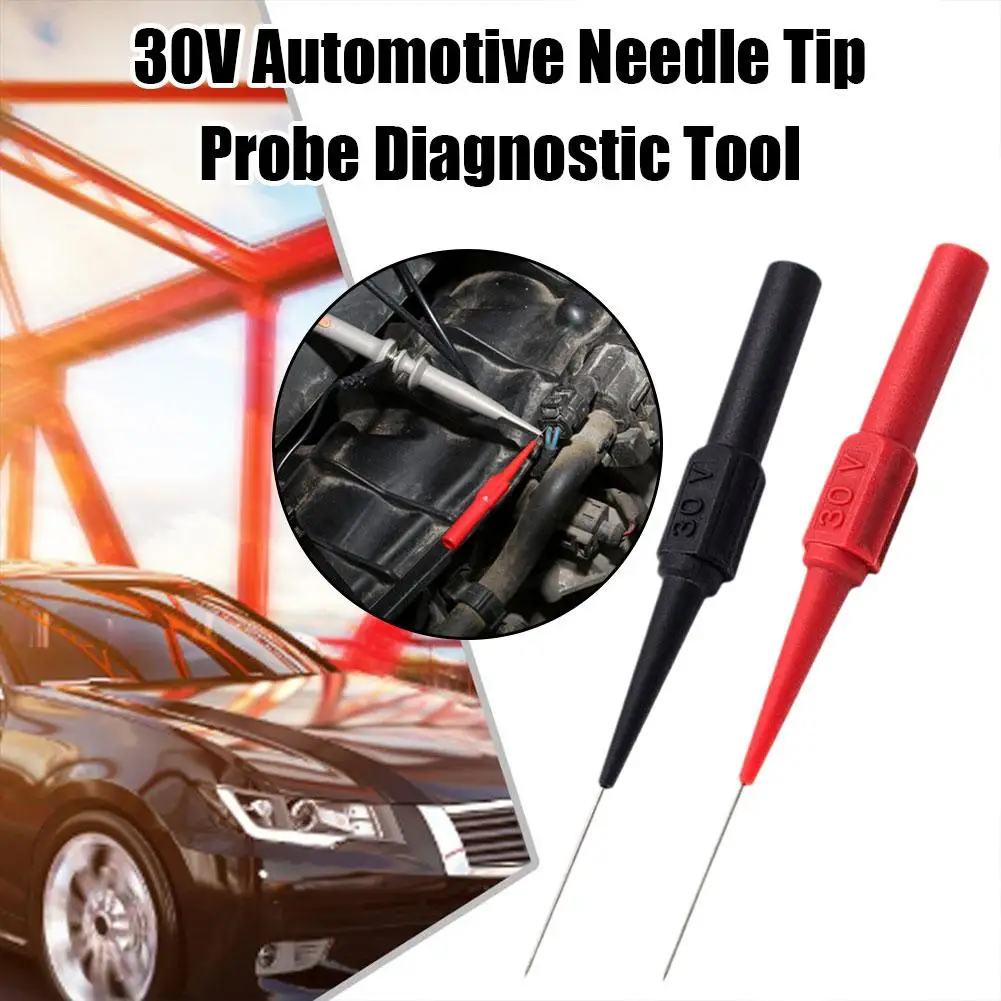 

Car Tip Probes Diagnostic Tools Test Probe Needle Mul-timeter Stainless Probe Tools Pin Puncture Mechanical Back H9w2