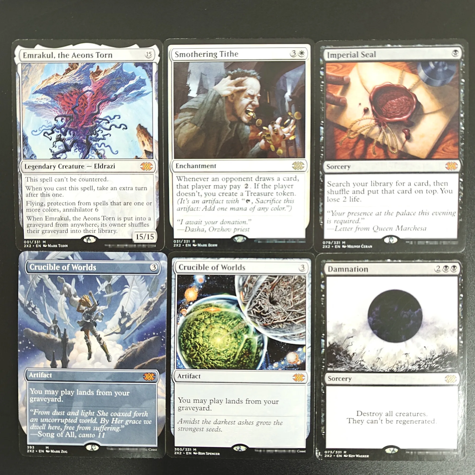 

2X2 HOLO9-I 02 Tcg cards German Magical Consecrated Sphinx the Emrakul Damnation, the Aeons Torn Smothering Tithe gather