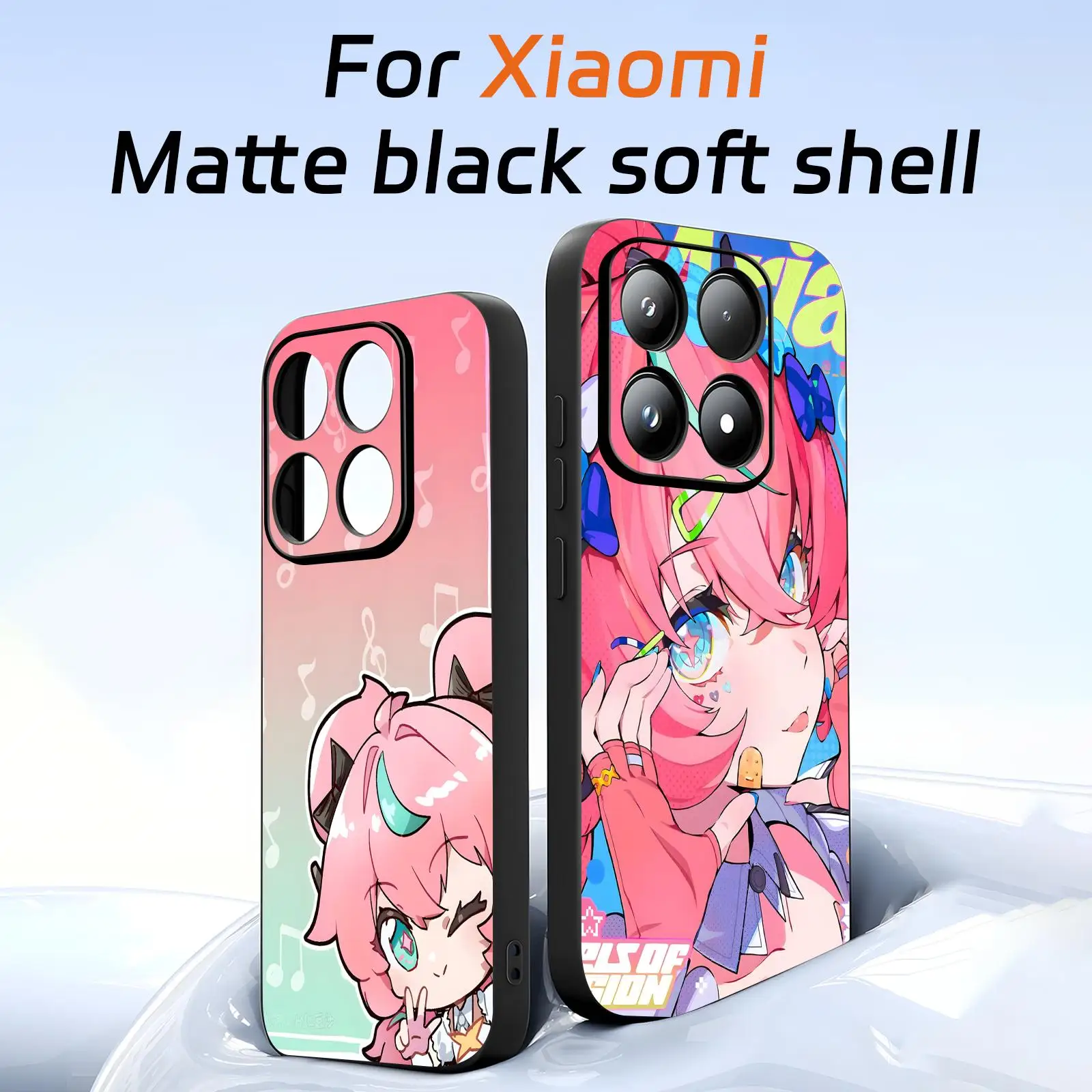 Capa de Telefone Zenless Zone Zero Aria para Xiaomi 17 15 14 13 12 11 T Ultra Pro, Capa Preta Macia e à Prova de Choque