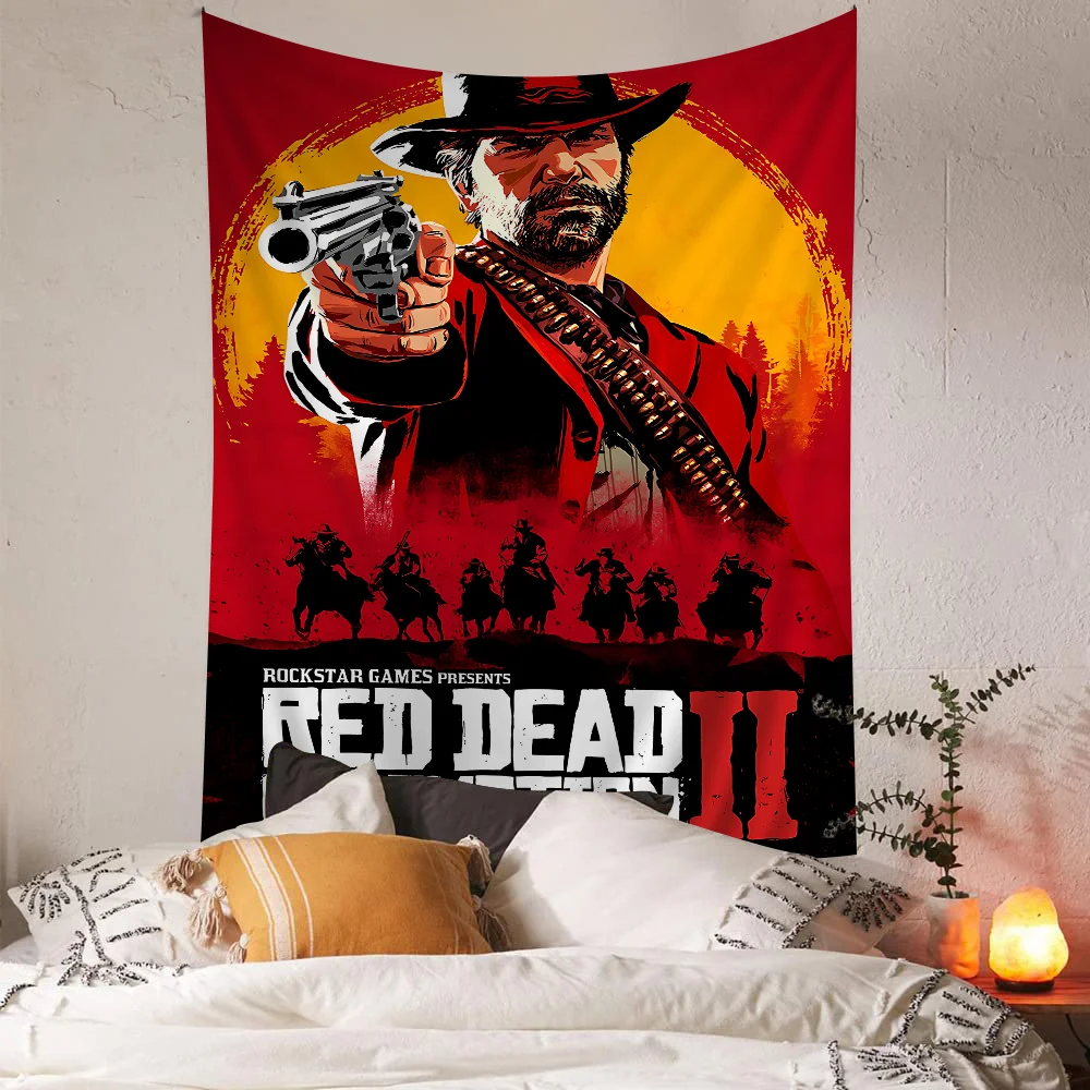 Game R-Red Dead-R-Redemptions 2 Classic Vintage Chart Tapestry for Living Room Home Dorm Decor Art Home Decor