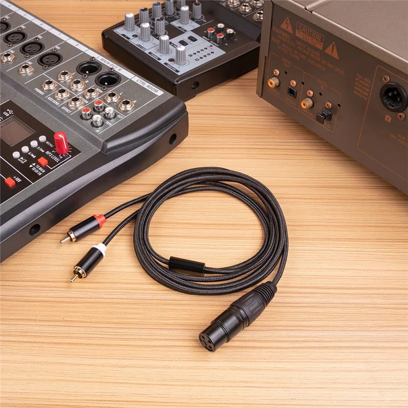 

ГОРЯЧИЙ 3-контактный разъем XLR «мама» на двойной разъем RCA «папа» Y, аудиокабель микшерного усилителя, соединительный кабель стереоаудио, 1 метр