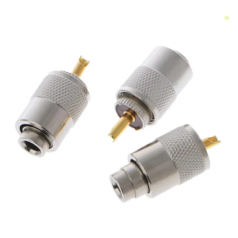 10 Pcs UHF PL-259 Male Solder RF Connector Plugs For RG8X Coaxial Coax Cable Dropshipping