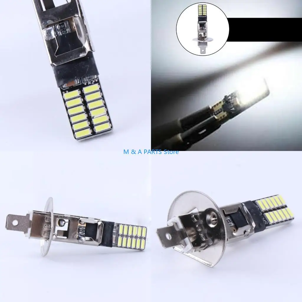 U1JF 6500K для ксеноновые белые 24-SMD H1 светодиодные сменные лампы для противотуманных фар вождения