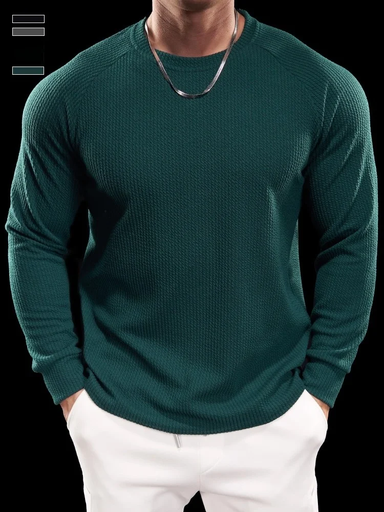 

GM Новая тенденция, мужская спортивная верхняя одежда для спортзала, тренировочная одежда для бега, осень-зима, круглая футболка Ne Casual Long Sve, модель M