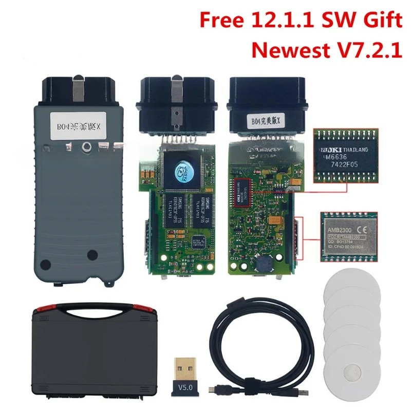 Original OKI 5054A V7.2.1 With Bluetooth AMB2300 Full Chip 6154A V1.6.6 Support Piwis OBD2 Car Diagnostic Tool E 12.1.1