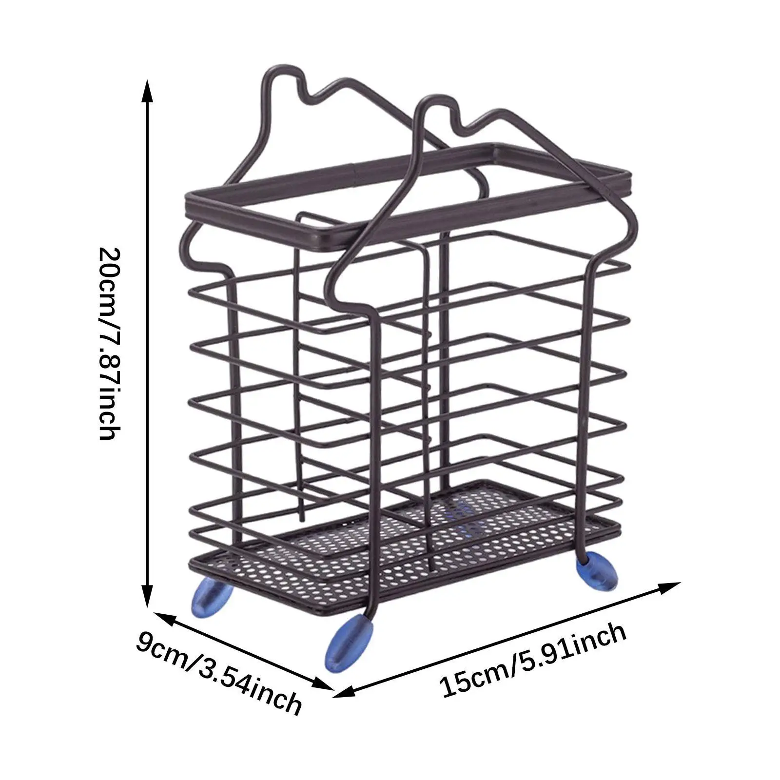 เคาน์เตอร์ผู้ถือภาชนะครัว Flatware Storage Drainer ช้อนส้อม Organizer Flatware Drying Rack ร้านอาหารผู้ถือตะเกียบ