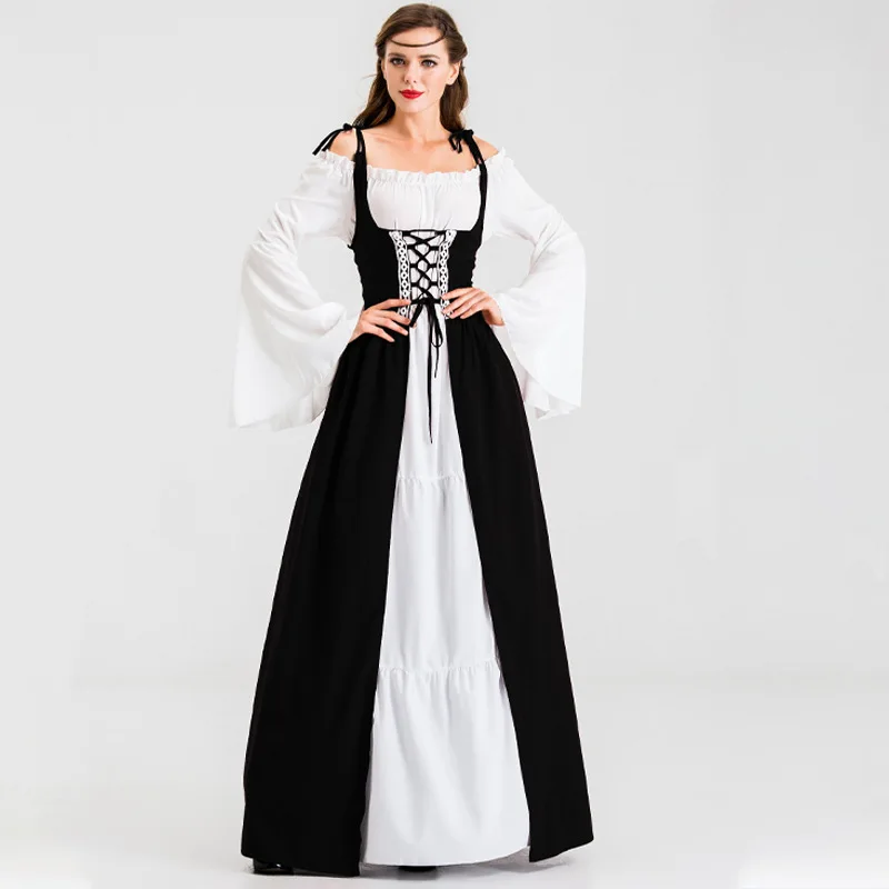 Women Cosplay Medieval Dress Vintage Performance Pirate Costume Irish Dress for Dancing Party Proms Outfit