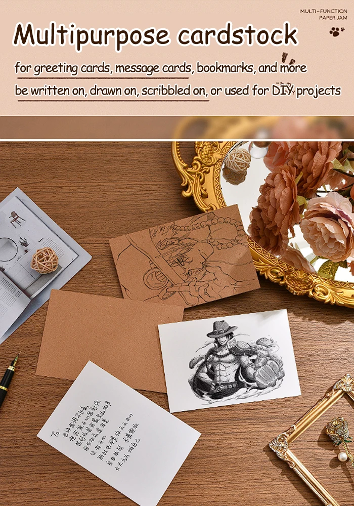 50/100 Stück verdickte leere Hartkarten – leere Bastelkarten, DIY-Kunstaarten, Lernkarten für DIY-Zeichnungen/Flash-Karten/Host-Notizen – Detail 2