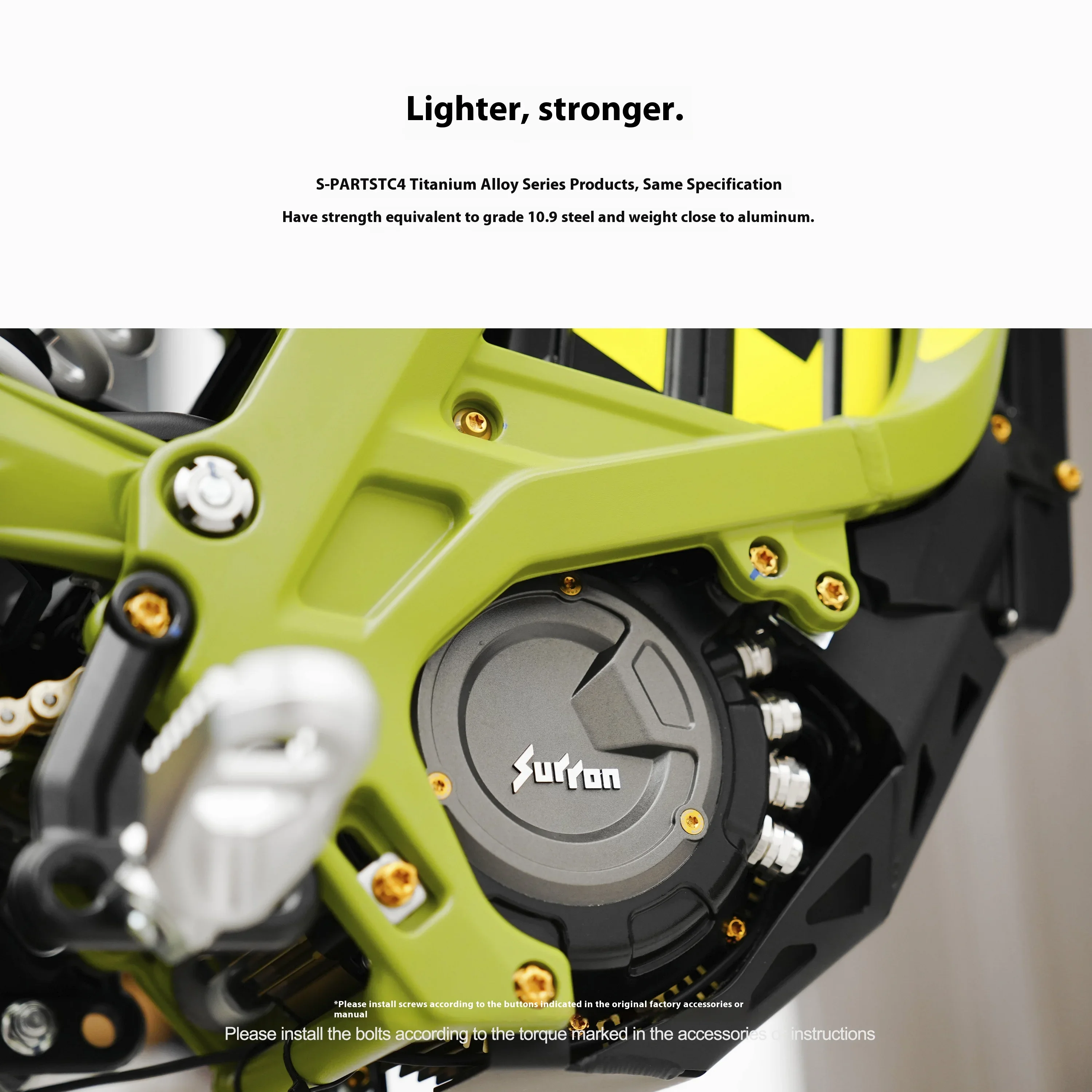 

2025 model For Surron Light Bee X Motorcycle Refit titanium alloy Screw Complete vehicle Stan