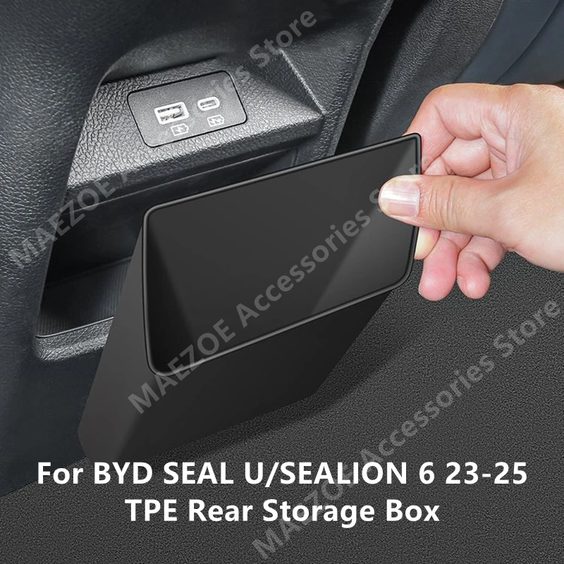 For BYD SEAL U/SEALION 6 23-25 TPE Rear Storage Box,Car Interior Modification Accessories Refit