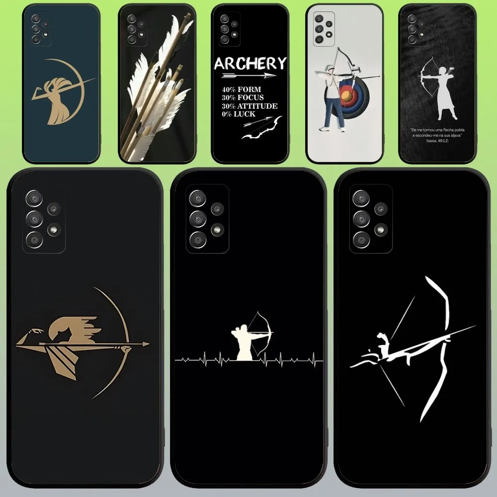 

Archery Sprot Phone Case For Samsung Galaxy A20,A21s,A22,A31,A32,A52,A53,A72,73,A80,A91 Soft Black Cover